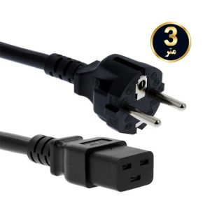 کابل برق 16 آمپر با سوکت C19 مخصوص ماینر و UPS طول 3 متر